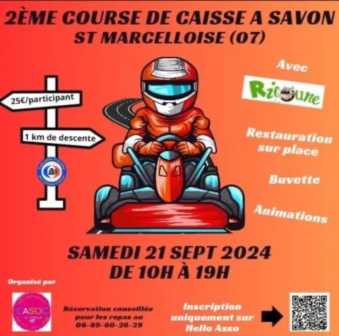 Affiche de Course de caisses à savon de Saint-Marcel-d'Ardèche