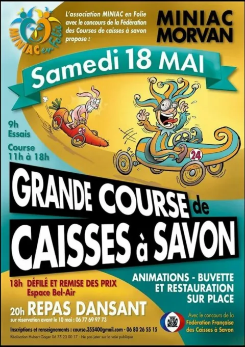 Affiche de Course de caisses à savon de Miniac-Morvan