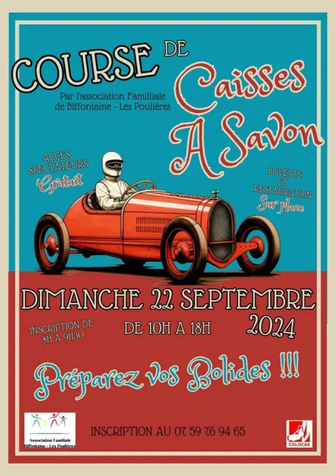 Affiche de Course de caisses à savon des Poulières