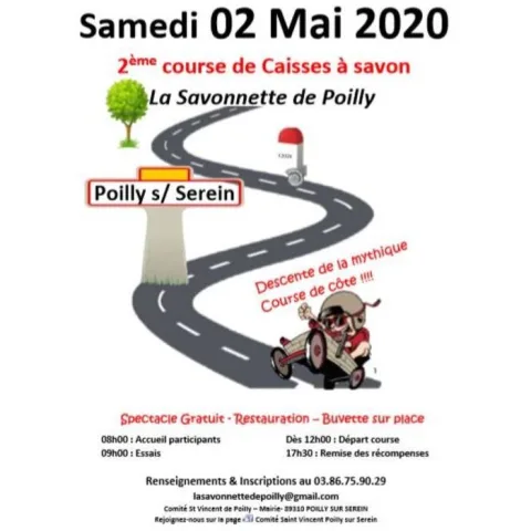 Affiche de La Savonnette : Descente en caisses à Savon – Poilly-sur-Serein