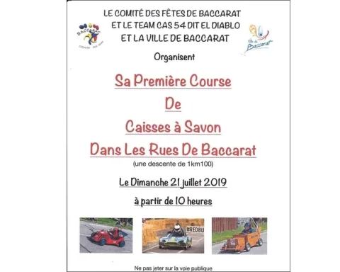 Affiche de Course de caisses à savon de Baccarat