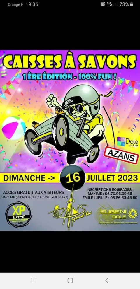 Affiche de Course de caisses à savon de Dole