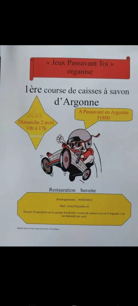 Affiche de Course de caisses à savon de Passavant-en-Argonne