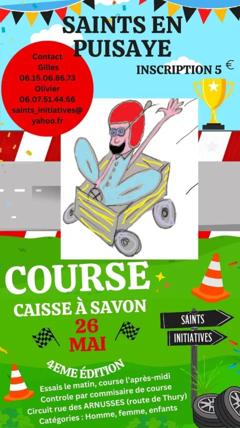 Affiche de Course de caisses à savon de Saints-en-Puisaye