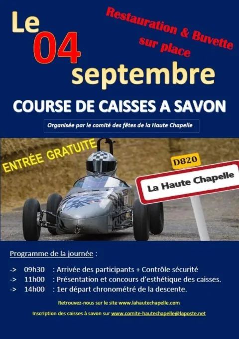 Affiche de Course de caisses à savon de La Haute-Chapelle