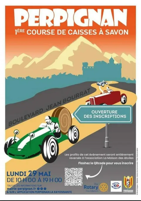 Affiche de Course de caisses à savon de Perpignan