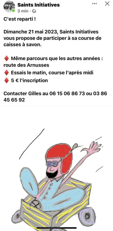 Affiche de Course de caisses à savon de Saints-en-Puisaye