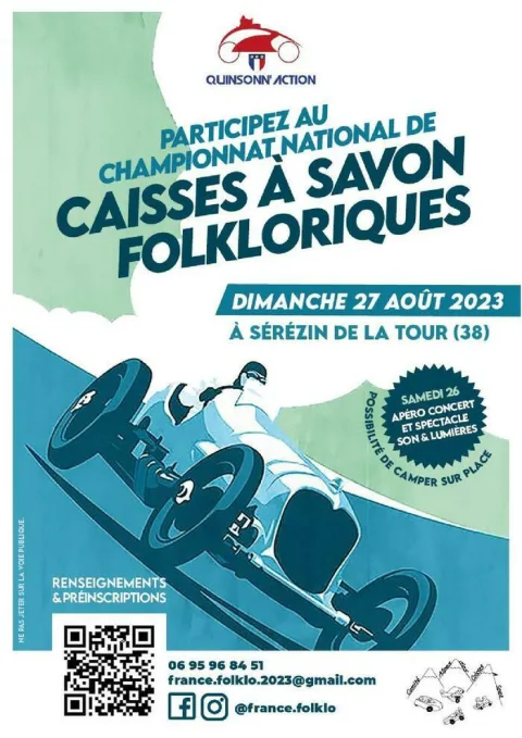 Affiche de Course de caisses à savon folklorique de Sérézin-de-la-Tour