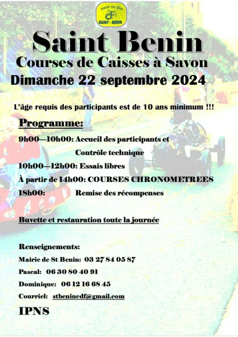 Affiche de Course de caisses à savon de Saint-Benin