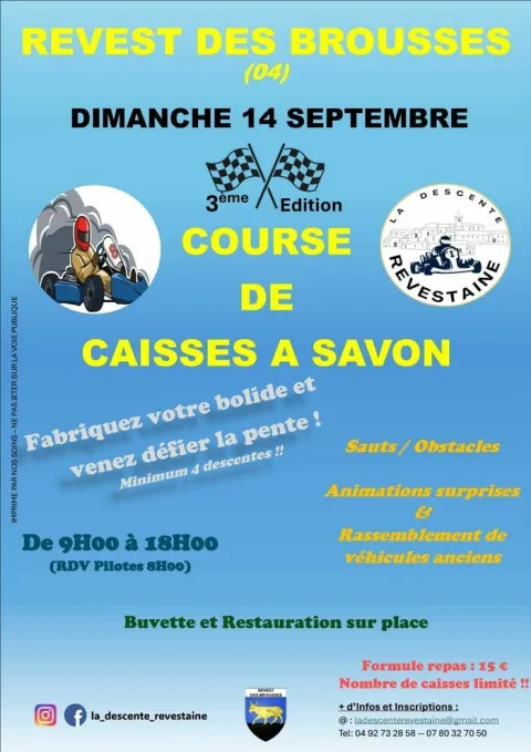 Affiche de Course de caisses à savon de Revest-des-Brousses