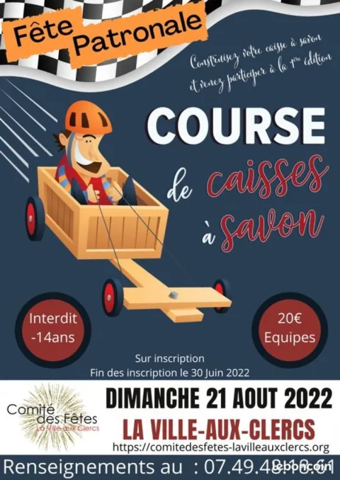Affiche de 1re Course de caisses à savon de La Ville-aux-Clercs