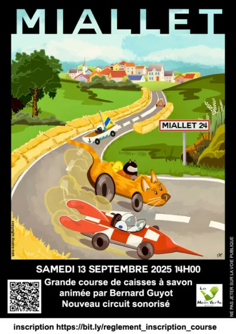Affiche de Course de Caisse à Savon MIALLET (24) – Rennes