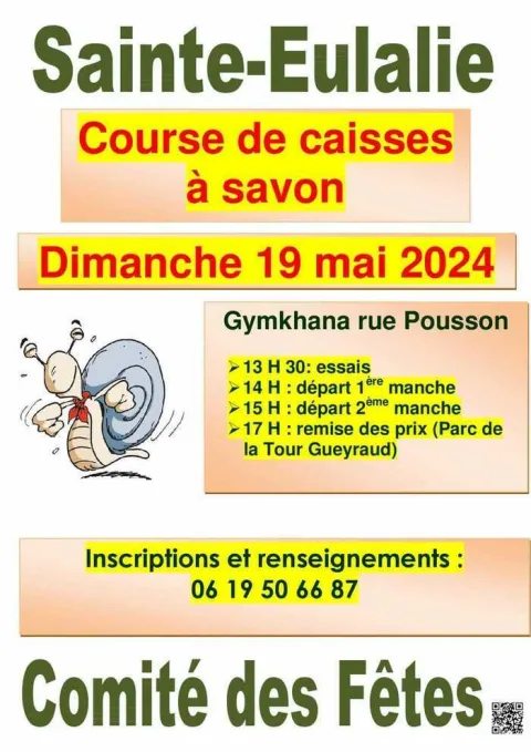 Affiche de 1re Course de caisses à savon de Sainte-Eulalie