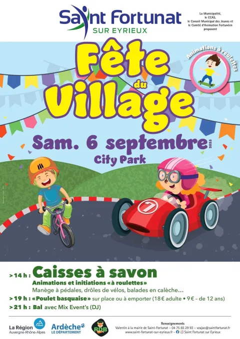 Affiche de Course de caisses à savon de Saint-Fortunat-sur-Eyrieux