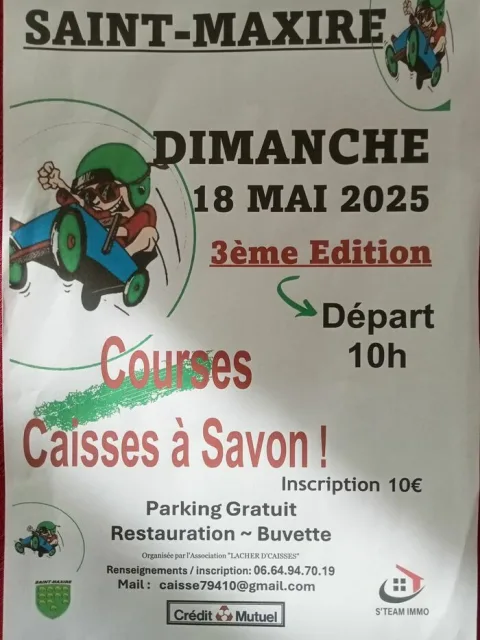 Affiche de Course de caisses à savon de Saint-Maxire