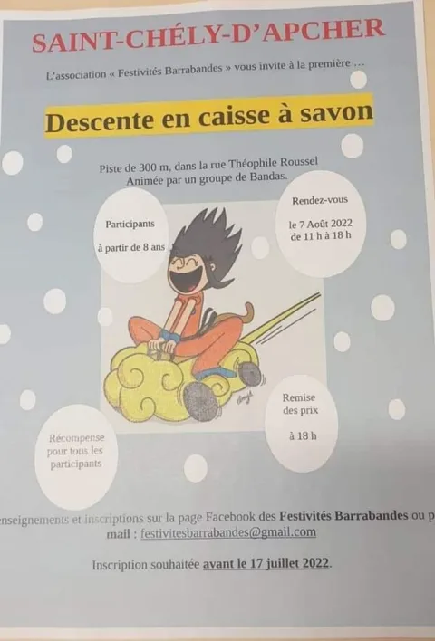 Affiche de Course de caisses à savon de Saint-Chély-d'Apcher