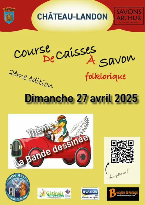 Affiche de 2e Course de caisses à savon folklorique de Château-Landon