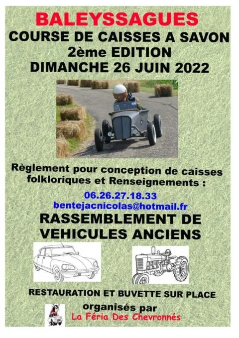 Affiche de Course de caisses à savon de Baleyssagues