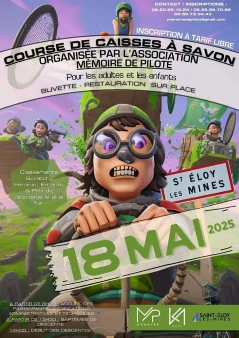 Affiche de Course de caisses à savon de Saint-Éloy-les-Mines