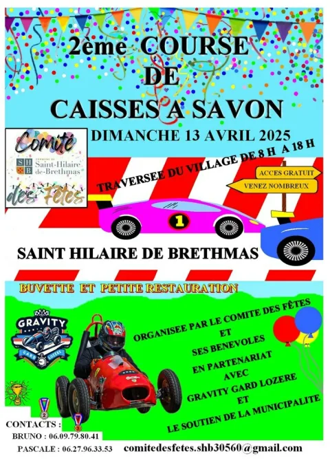 Affiche de Course de caisses à savon de Saint-Hilaire-de-Brethmas