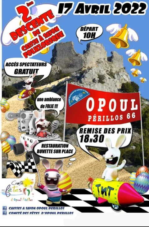 Affiche de Course de caisses à savon d’Opoul-Périllos