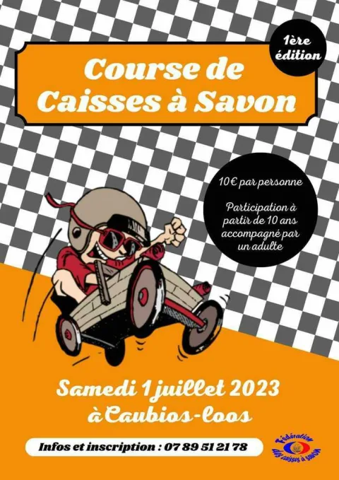Affiche de Course de caisses à savon de Caubios-Loos