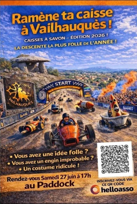 Affiche de Course de caisses à savon de Vailhauquès