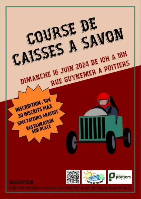 Affiche de Course de caisses à savon de Poitiers
