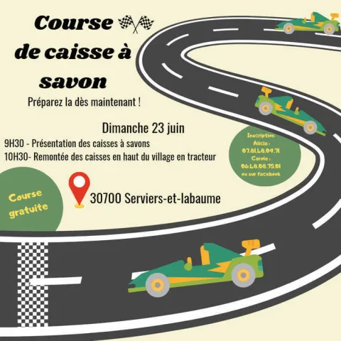 Affiche de Course de caisses à savon de Serviers-et-Labaume