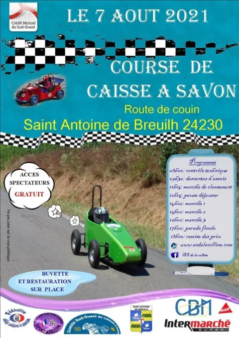 Affiche de Course de caisses à savon de Saint-Antoine-de-Breuilh