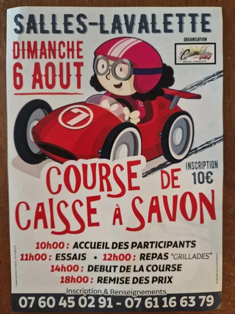 Affiche de Course de caisses à savon de Salles-Lavalette