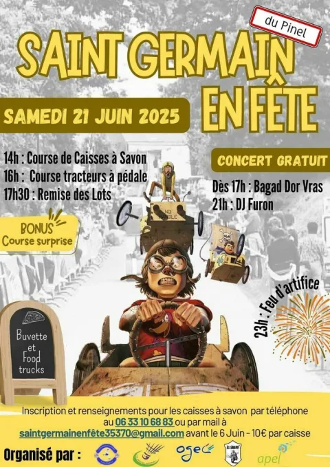 Affiche de Course de caisses à savon de Saint-Germain-du-Pinel