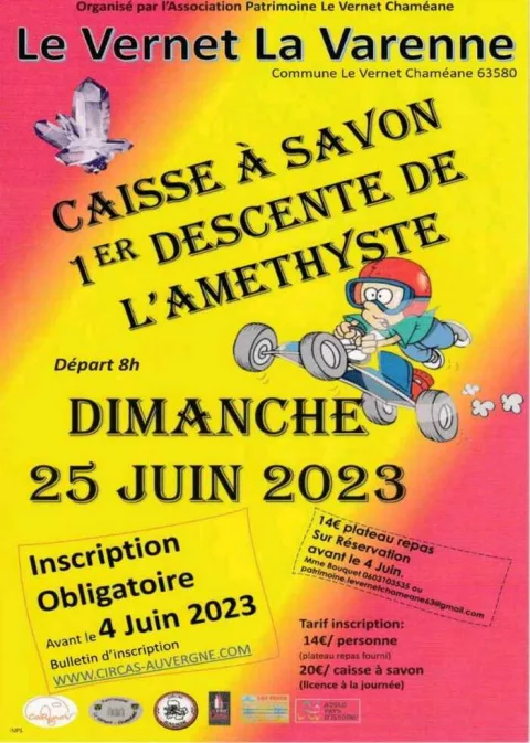 Affiche de Course de caisses à savon du Vernet-Chaméane