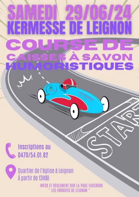 Affiche de Course de caisses à savon folklorique de Leignon