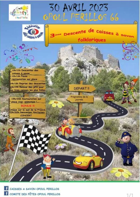 Affiche de Course de caisses à savon d’Opoul-Périllos