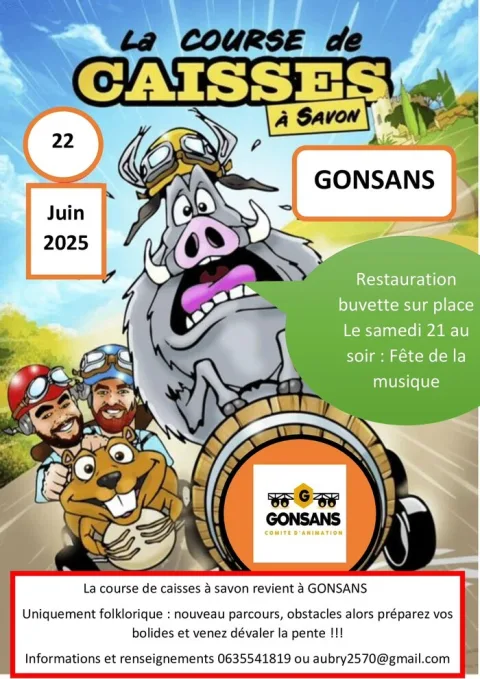 Affiche de Course de caisses à savon de Gonsans