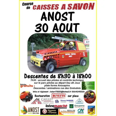 Affiche de 3° course de caisses à savon Anost
