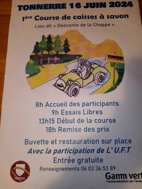 Affiche de Course de caisses à savon de Tonnerre