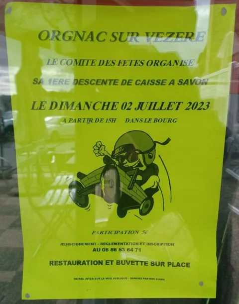 Affiche de Course de caisses à savon d’Orgnac-sur-Vézère