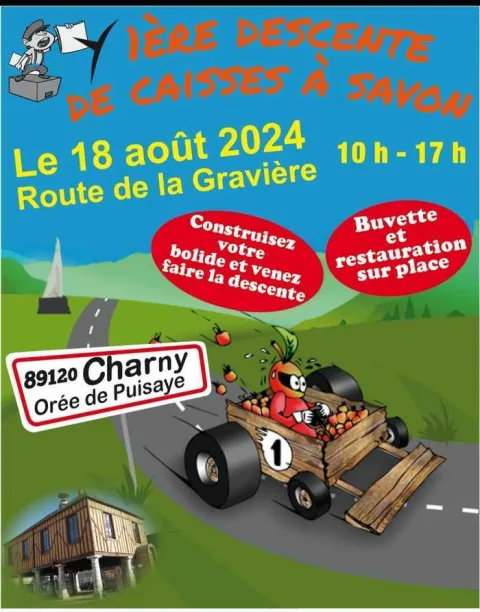 Affiche de Course de caisses à savon de Charny Orée de Puisaye