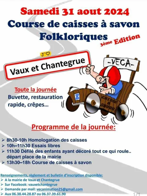 Affiche de Course de caisses à savon de Vaux-et-Chantegrue