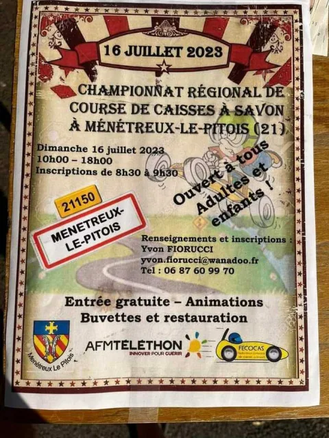 Affiche de Course de caisses à savon de Ménétreux-le-Pitois