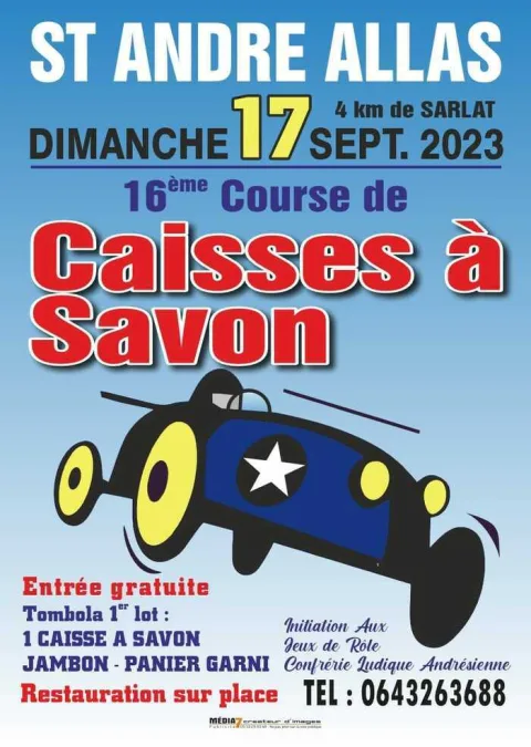 Affiche de Course de caisses à savon de Saint-André-d'Allas