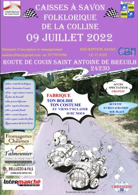 Affiche de Course de caisses à savon de Saint-Antoine-de-Breuilh