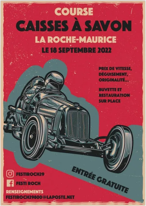 Affiche de Course de caisses à savon de La Roche-Maurice