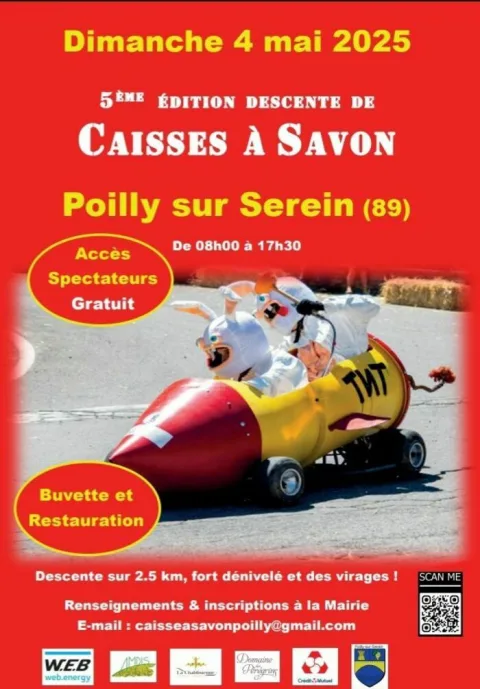 Affiche de Course de caisses à savon folklorique de Poilly-sur-Serein