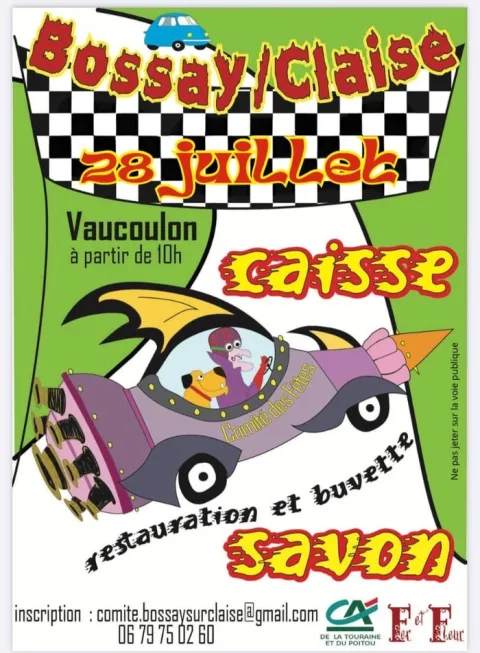 Affiche de Concours de caisse à savon – Bossay-sur-Claise