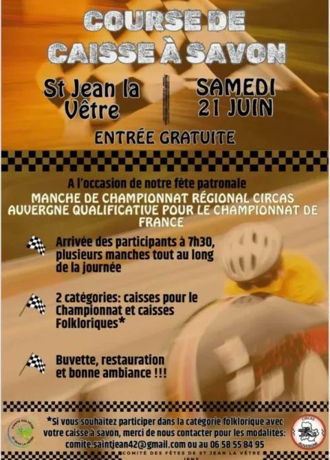 Affiche de Course de caisses à savon de Saint-Jean-la-Vêtre