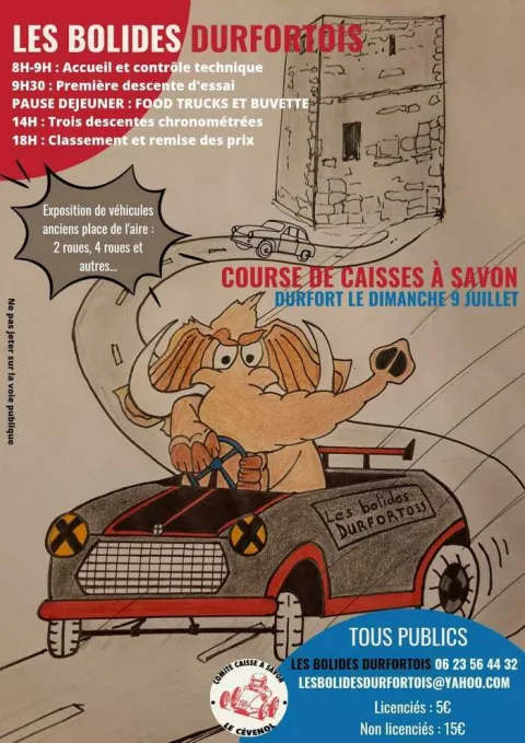 Affiche de Course de caisses à savon de Durfort-et-Saint-Martin-de-Sossenac