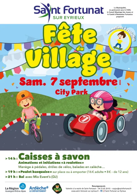 Affiche de Course de caisses à savon de Saint-Fortunat-sur-Eyrieux